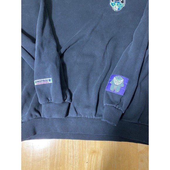 UniFree All Black Hooded Ears Anime Style Cosplay SZ L 25pit2pit (runs Big) - Picture 2 of 9